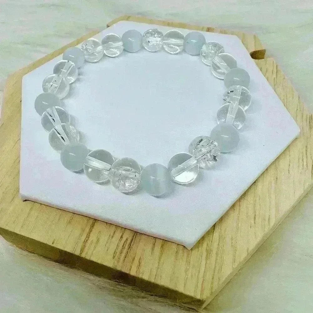 White Light Clarity Beaded Bracelets
